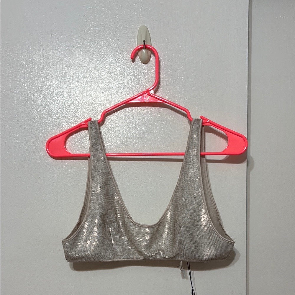 NWT Zara Sequin Bralette Sz M